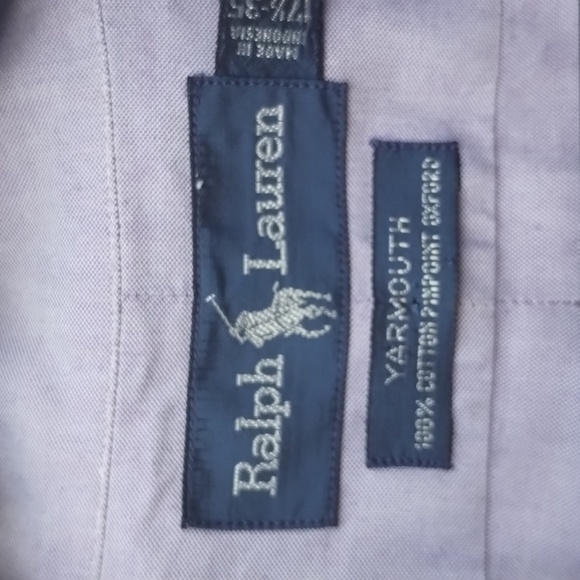 Polo by Ralph Lauren Men's Lavender Button Down Shirt 17.5 / 35 - Picture 2 of 5